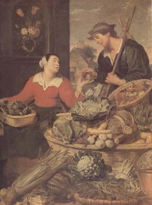 Frans Snyders detail Fruit and Vegetable Stall (mk14) oil painting picture